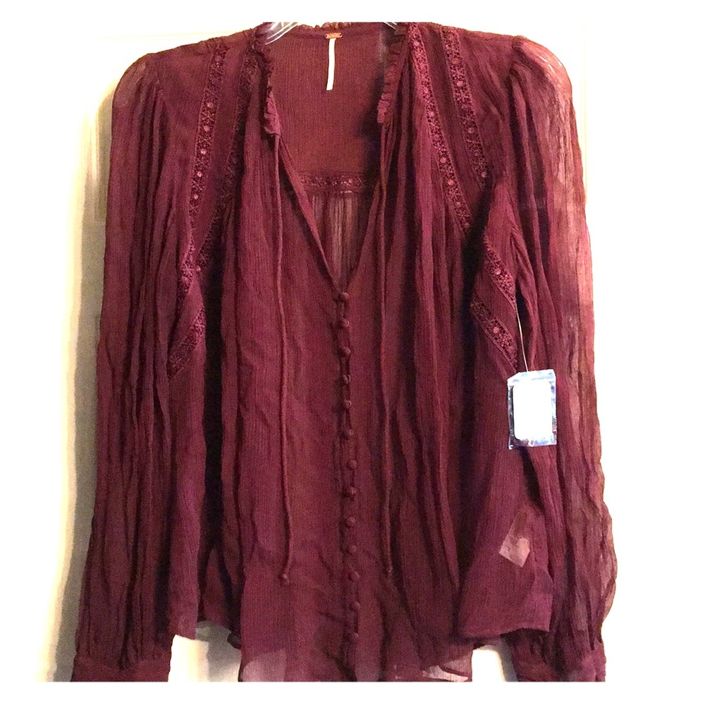 Sheer Free People blouse
